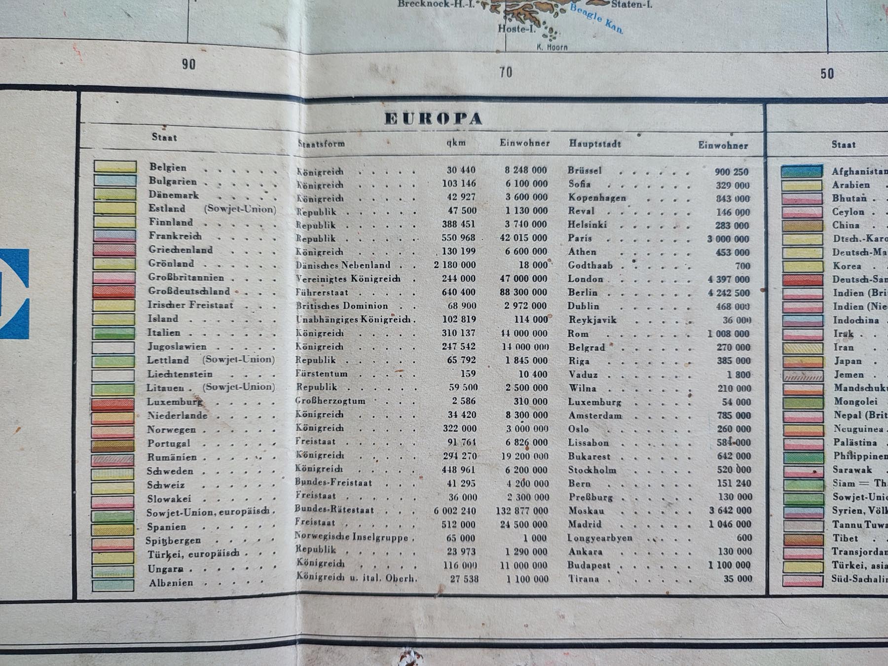 Carta Politica Del Mondo In Scala