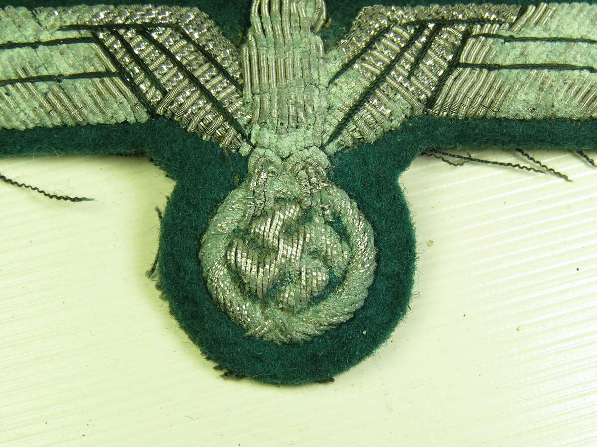 Wehrmacht Officers Or Highest Ncos Bullion Embroidered Breast Eagle Heer