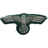 Águila de pecho del 3er Reich Wehrmacht Heeres para oficiales o para uniformes de desfile.