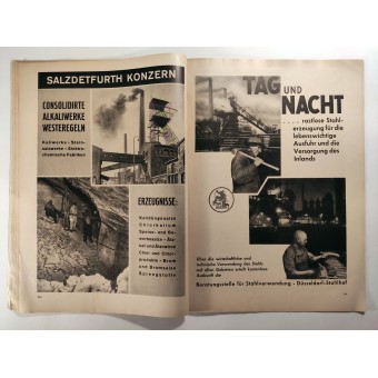 Der Vierjahresplan, 4 vol., Abril de 1937 nación alemana tiene que agradecer a su Führer por su voluntad de reconstruir. Espenlaub militaria