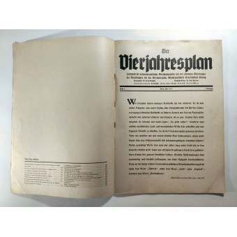 Der Vierjahresplan, 5 vol. 24 mai 1937, le Reich Exposition Creative People. Espenlaub militaria
