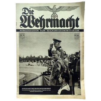 Die Wehrmacht, 16th vol., June 1937 Field Marshal von Blomberg and Duce. Espenlaub militaria