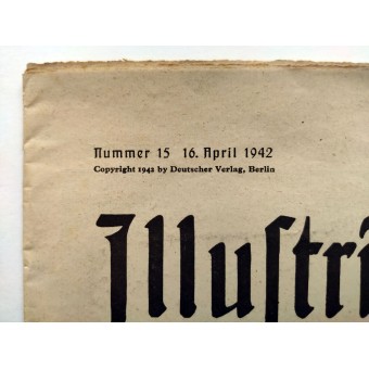 Para el cumpleaños del Führer de abril 20thThe Berliner Illustrierte Zeitung, №15 de abril de 1942. Espenlaub militaria