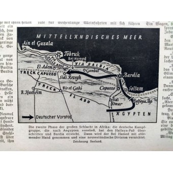Vihollisen saattueen yli Atlantilla Berliner Illusterte Zeitung, 17. osa, huhtikuu 1942. Espenlaub militaria