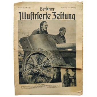 Il Berliner Illustrierte Zeitung, vol 21., Maggio 1942 Dietro lo scudo corazzato della pistola. Espenlaub militaria