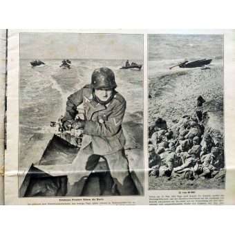 Il Berliner Illustrierte Zeitung, vol 21., Maggio 1942 Dietro lo scudo corazzato della pistola. Espenlaub militaria