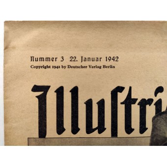 Le Berliner Illustrierte Zeitung, 3 vol., Janvier 1942, le soldat de la jungle japonaise dans les marais de la fièvre de Malaisie. Espenlaub militaria