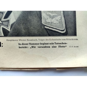Le Berliner Illustrierte Zeitung, vol 51e, Janvier 1941 pilote de bombardier. Le capitaine Werner Baumbach. Espenlaub militaria