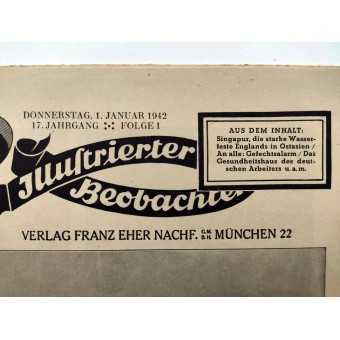 Il Beobachter Illustrierter, 1 vol., Gennaio 1942. Espenlaub militaria