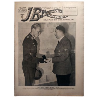 LIllustrierter Beobachter, 10 Sept1942 Führer mani sopra al capitano Baumbach. Espenlaub militaria