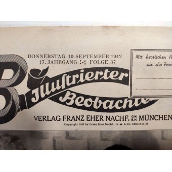 Der Illustrierte Beobachter, 10. September 1942 Führer übergibt an Hauptmann Baumbach. Espenlaub militaria