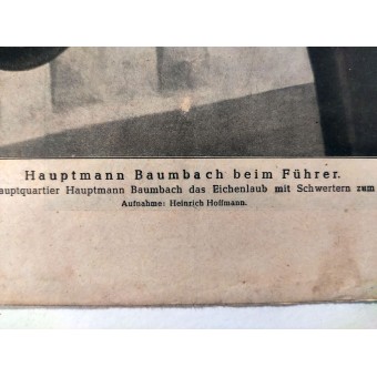 Le Illustrierter Beobachter, 10 mains Sept1942 Führer au capitaine Baumbach. Espenlaub militaria