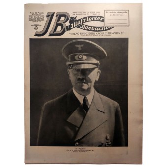 Illustrierter Beobachter, 15 vol., april 1943 Führern fyller 54 år den 20 april 1943.. Espenlaub militaria