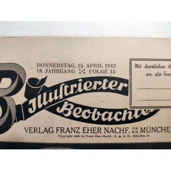 Illusterter Beobachter, 15 osa, huhtikuu 1943 Führer täyttää 54 20. huhtikuuta 1943. Espenlaub militaria