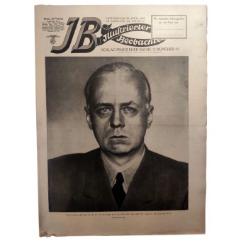 Les Illustrierter Beobachter n ° 17 Avril 1943 ministre des Affaires étrangères du Reich Joachim von Ribbentrop 50 ans. Espenlaub militaria