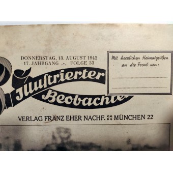 El Beobachter Illustrierter, 33 vol., Agosto de 1942, el líder del barco de asalto. Espenlaub militaria