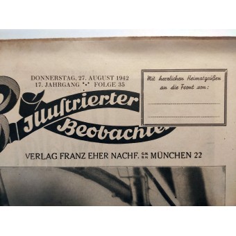 De Illustratorerer Beobachter, 35 vol., Augustus 1942 De waarnemer van een JU-88 heeft zijn handen vol. Espenlaub militaria
