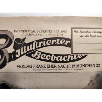 Le Illustrierter Beobachter, 39 vol., 1942 Septembre. Espenlaub militaria
