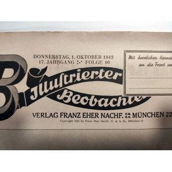 Il Beobachter Illustrierter, 40 vol., Ottobre 1942. Espenlaub militaria