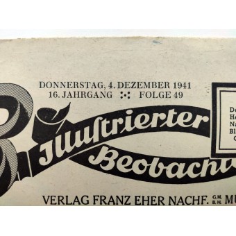 Le Illustrierter Beobachter, 49 vol., Décembre 1941. Espenlaub militaria