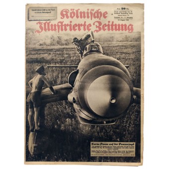 Die Kölnische Illustrierte Zeitung, 34. Jahrgang, August 1942 Kurze Pause auf der Panzerjagd. Espenlaub militaria