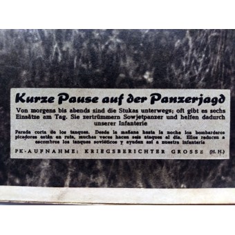 De Kölnische Illustierte Zeitung, 34th Vol., Augustus 1942 Korte pauze op de tankjacht. Espenlaub militaria