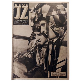 Neue kuvitus zeitung #26. kesäkuuta 1944. Länteen! Tarkkailija keskustelee kurssin muutoksesta lentäjän kanssa. Espenlaub militaria