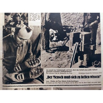 La Neue Illustrierte Zeitung n ° 26 Juin 1944. A louest! Lobservateur discute un changement de cap avec son pilote. Espenlaub militaria
