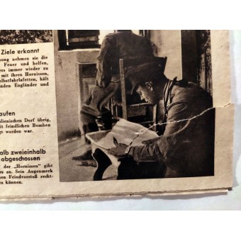 De Neue Illustierte Zeitung # 26 juni 1944. In het westen! De waarnemer bespreekt een verandering van cursus met zijn piloot. Espenlaub militaria