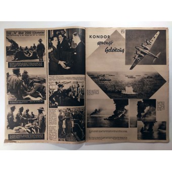 The Neue Illustrierte Zeitung, 26th vol., June 1942  Condor blows up convoy. Espenlaub militaria