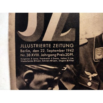 La Neue Illustrierte Zeitung # 38 Sept1942 capitaine Werner Baumbach est entouré par les Jeunesses hitlériennes. Espenlaub militaria