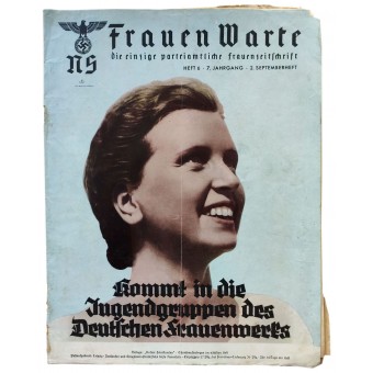 Il NS Frauen Warte - nr6 settembre 1938 Iscriviti al gruppo dei giovani di organizzazione delle donne tedesche. Espenlaub militaria