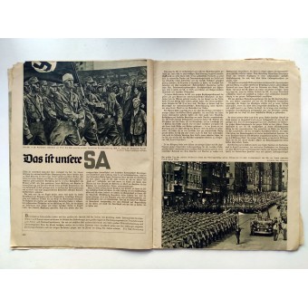 Die NS Frauen Warte - Nr. 6 September 1938 Beitritt zur Jugendgruppe der deutschen Frauenorganisation. Espenlaub militaria