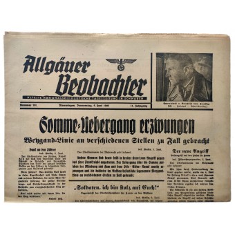 Allgäuer Beobachter - 6 de junio de 1940 - Cruce del Somme. Espenlaub militaria