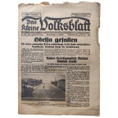 Das kleine Volksblatt - 17th of October 1941 - Odessa captured, the fourth Romanian army marched into the city
