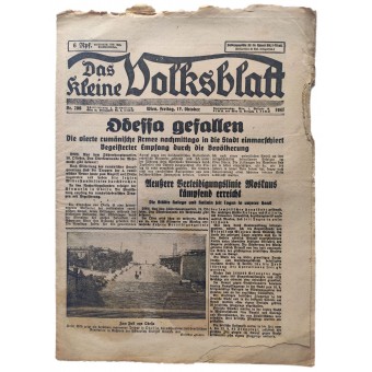Das kleine Volksblatt - 17th de de octubre de 1941 - Odessa capturado, el cuarto ejército rumano entró en la ciudad. Espenlaub militaria