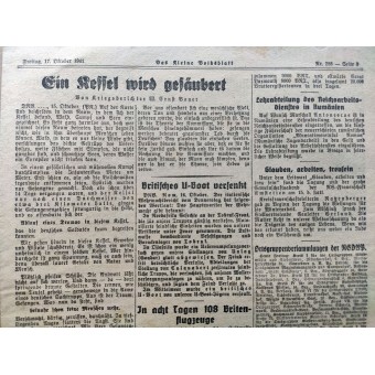 Das kleine Volksblatt - 17th de de octubre de 1941 - Odessa capturado, el cuarto ejército rumano entró en la ciudad. Espenlaub militaria