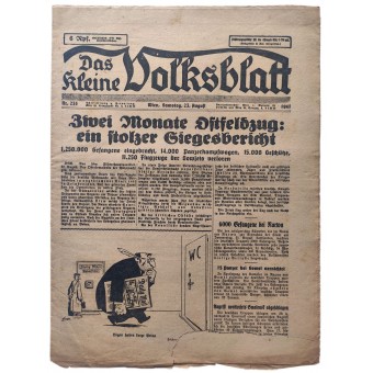 Das Kleine Volksblatt - 23 augustus 1941 - Twee maanden Oost-campagne. Espenlaub militaria
