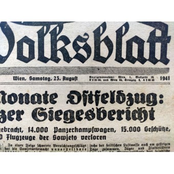 Das kleine Volksblatt - 23 augusti 1941 - Två månader av östlig kampanj. Espenlaub militaria