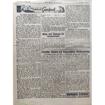 Das kleine Volksblatt - 23rd of August 1941 - Two months of Eastern campaign. Espenlaub militaria