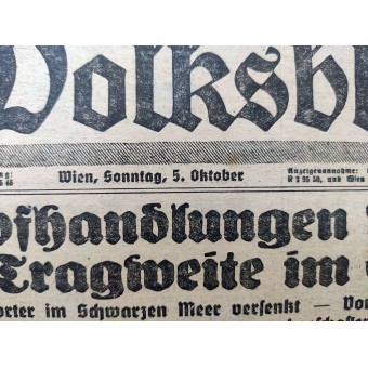 Das Kleine Volksblatt - 5 oktober 1941 - Grote troepentransport zakt in de Zwarte Zee. Espenlaub militaria