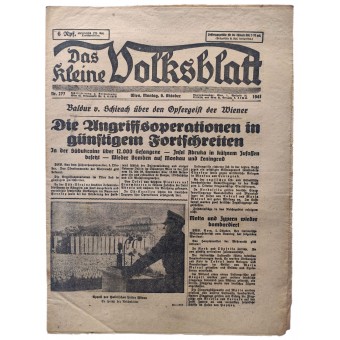 Das kleine Volksblatt - 6 oktober 1941 - Över 12 000 fångar i södra Ukraina. Espenlaub militaria