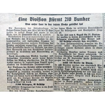 Das kleine Volksblatt - 6th of October 1941 - Over 12,000 prisoners in southern Ukraine. Espenlaub militaria