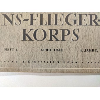 NS-das-Flieger Korps - vol. 4 de abril de 1942 - 5 años de Cuerpo Nacional Socialista Flyers. Espenlaub militaria