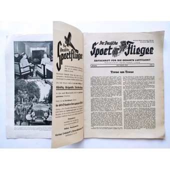 Der Deutsche Sportflieger - Vol. 10, oktober 1938 - De Führer bevrijdt de Sudetenland. Espenlaub militaria