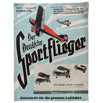 Der Deutsche Sportflieger - Voi. 2, helmikuu 1937 - HA 139, uusi saksalainen 16 tonnin vesilentokone. Espenlaub militaria