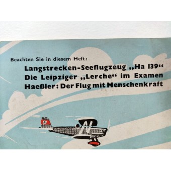Der Deutsche Sportflieger - № 2, февраль 1937 г. - Ha 139, новый немецкий 16-тонный гидросамолет. Espenlaub militaria