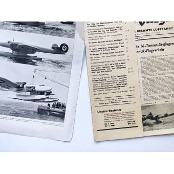 Der Deutsche Sportflieger - Heft 2, Februar 1937 - Ha 139, das neue deutsche 16-Tonnen-Wasserflugzeug. Espenlaub militaria