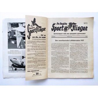 Der Deutsche Sportflieger - Bd. 3, März 1937 - Der amerikanische Flugsalon 1937. Espenlaub militaria