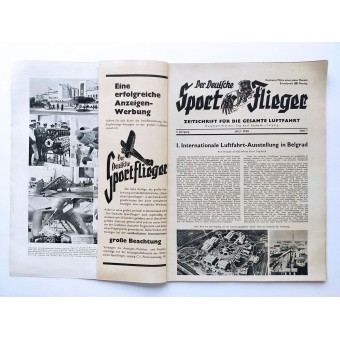 Der Deutsche Sportflieger - Voi. 7, heinäkuu 1938 - Kansainvälinen ilmailunäyttely Belgradissa. Espenlaub militaria